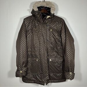 Roxy Brown Polka Dot Ski Jacket